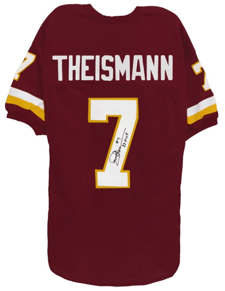 Joe Theismann Signed Jersey Red Throwback with 83 MVP Inscription (1 of 2)