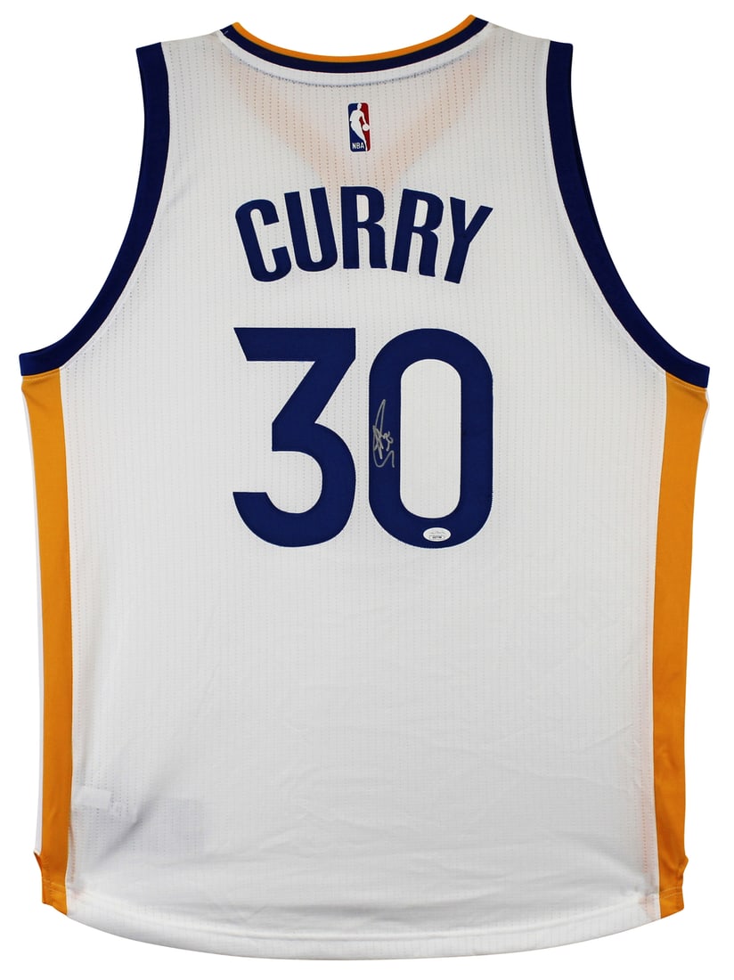 Stephen Curry Signed White Adidas The Bay Jersey JSA Certified: Stephen Curry Signed White Adidas The Bay Jersey JSA Certified This authentic autographed white Adidas 'The Bay' jersey is personally signed by NBA superstar Stephen Curry of the Golden State Warriors