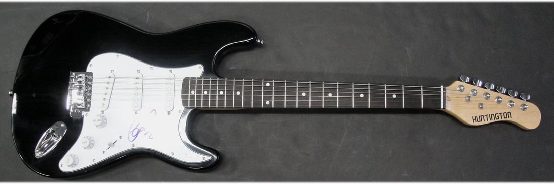 Lars Frederiksen Autographed Electric Guitar Rancid JSA Certified: Lars Frederiksen Autographed Electric Guitar Rancid JSA Certified This is an authentic electric guitar autographed by Lars Frederiksen, a prominent figure in the rock band Rancid. The signature has be