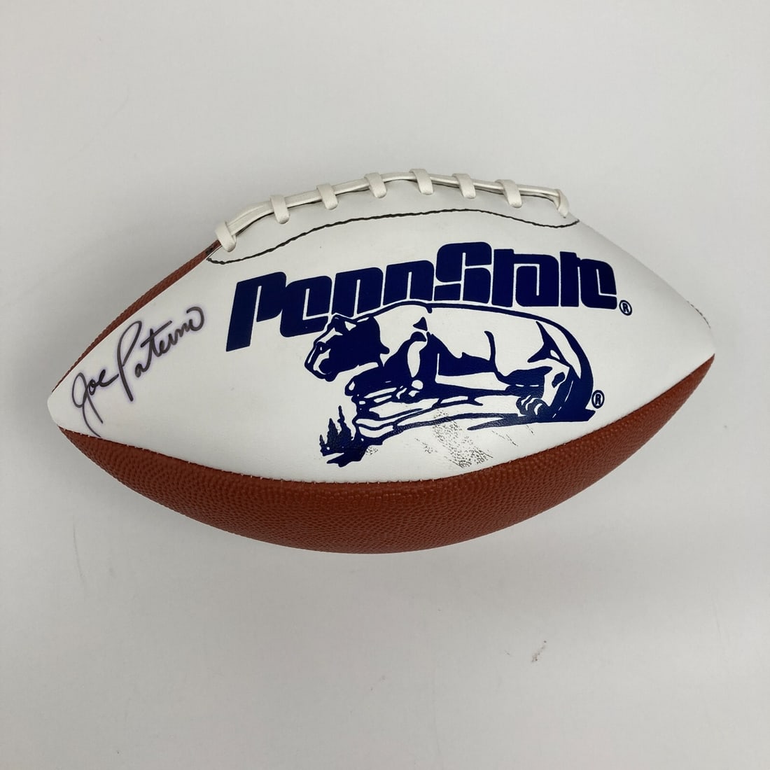 Joe Paterno Autographed NCAA Football Penn State Nittany Lions: Joe Paterno Autographed NCAA Football Penn State Nittany Lions This is a pre-owned official NCAA football signed by Joe Paterno, the legendary head coach of the Penn State Nittany Lions. This collecti
