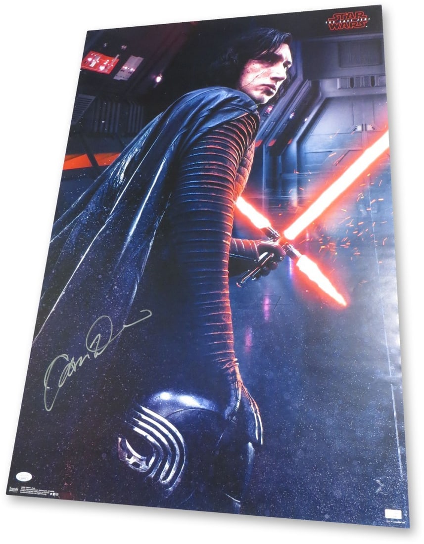 Adam Driver Signed 22.5x34 Star Wars Kylo Ren Poster JSA Authenticated (1 of 4)