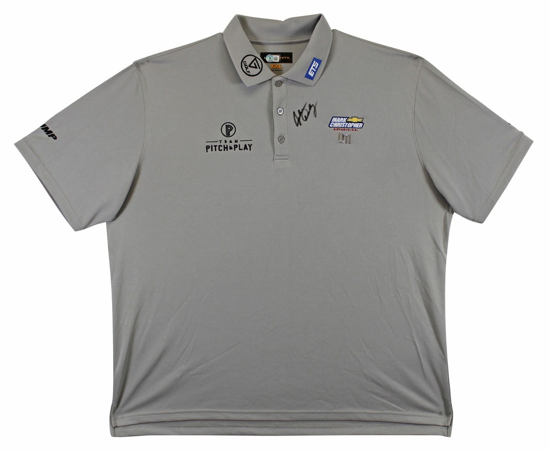 John Daly Signed Match Worn Grey Polo Shirt BAS Authenticated: John Daly Signed Match Worn Grey Polo Shirt BAS Authenticated Celebrate the legacy of golf with this authentic match-worn polo shirt personally signed by legendary golfer John Daly. This grey Team Pit