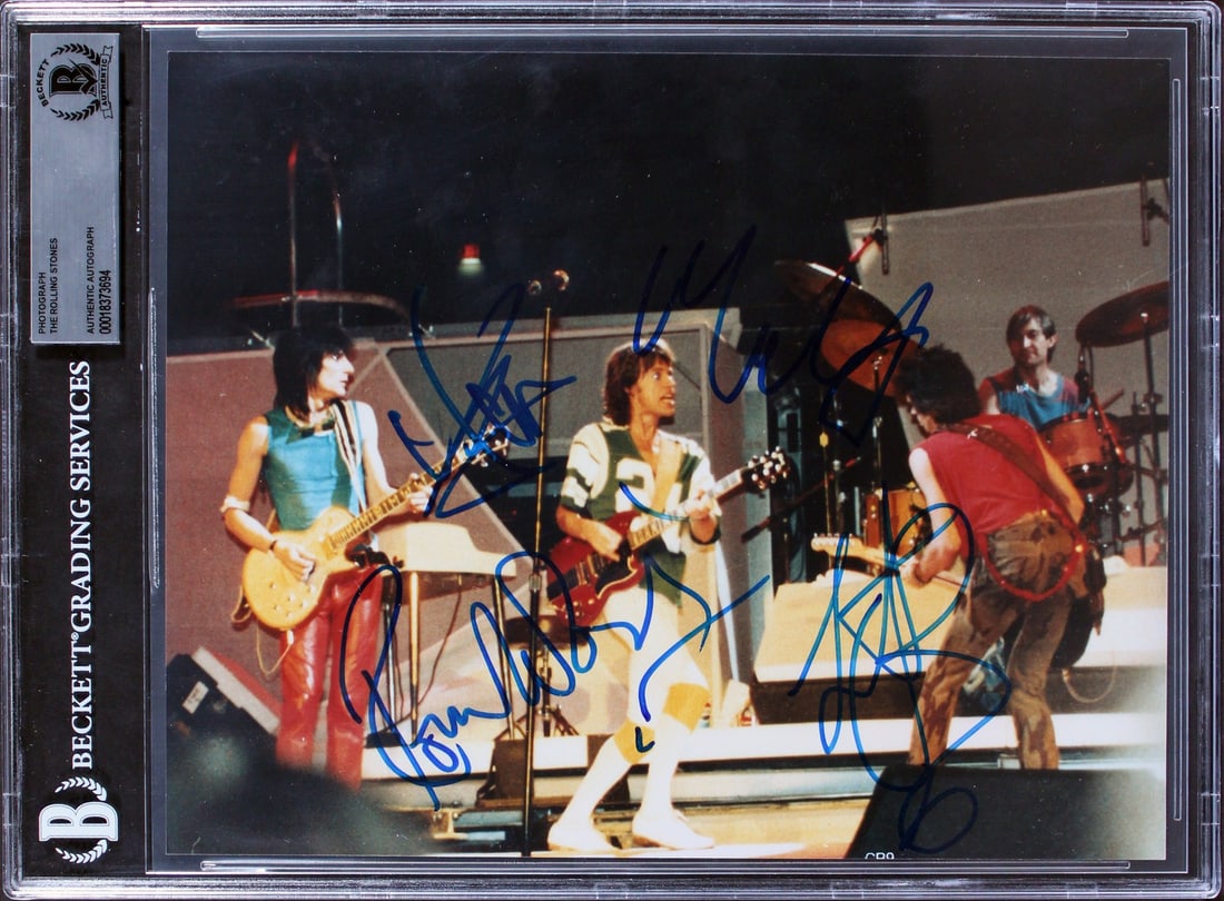 The Rolling Stones Signed 8x10 Photo by Jagger Richards Watts Wood BAS Authenticated (1 of 2)