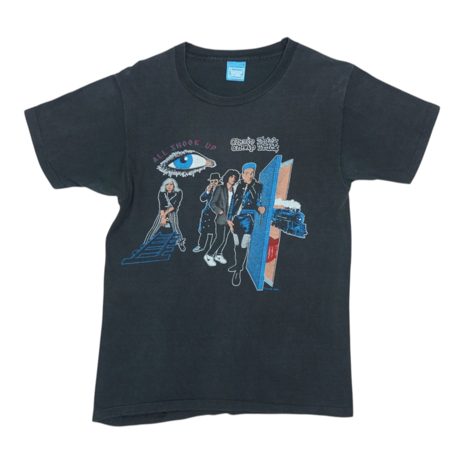 Vintage 1981 Cheap Trick World Tour Black T-Shirt: Vintage 1981 Cheap Trick World Tour Black T-Shirt Discover a piece of rock history with this original vintage 1981 Cheap Trick World Tour Shirt. This authentic shirt features striking front and back g