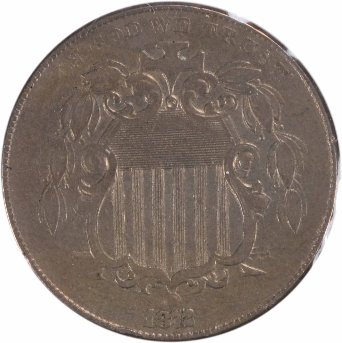 1872 Shield Nickel DDO Uncertified 5C by Longacre Philadelphia Mint (1 of 2)