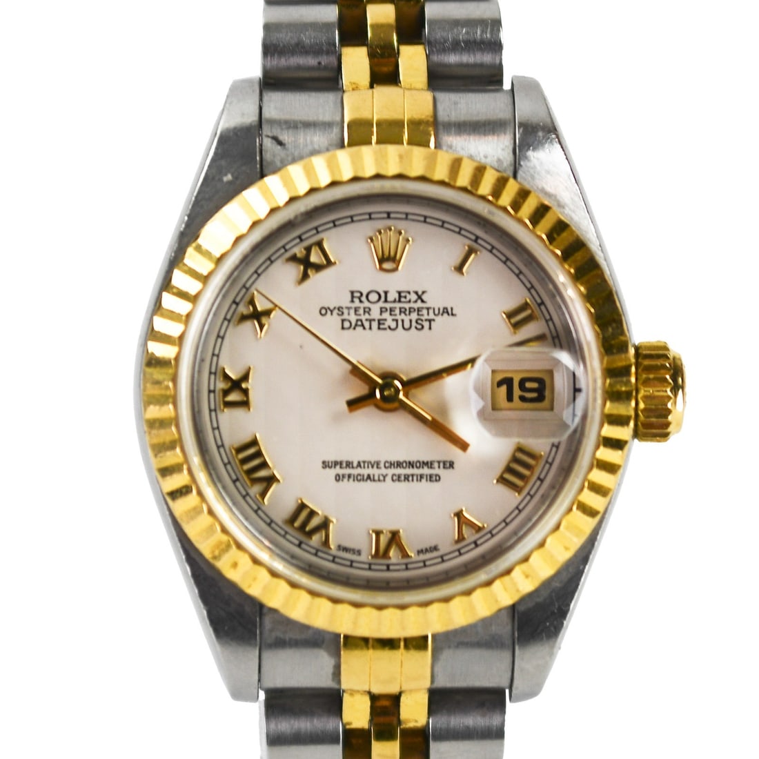 Rolex Datejust 69173 Two-Tone Pyramid Dial Wristwatch (1 of 6)