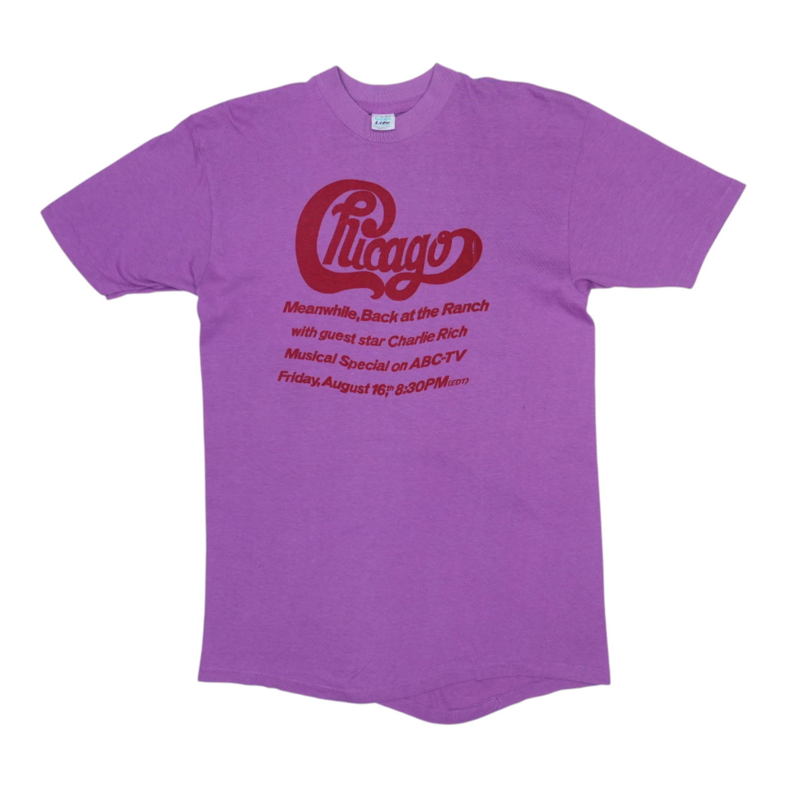 Vintage 1974 Chicago Meanwhile Back At The Ranch ABC TV Special Shirt Purple (1 of 5)