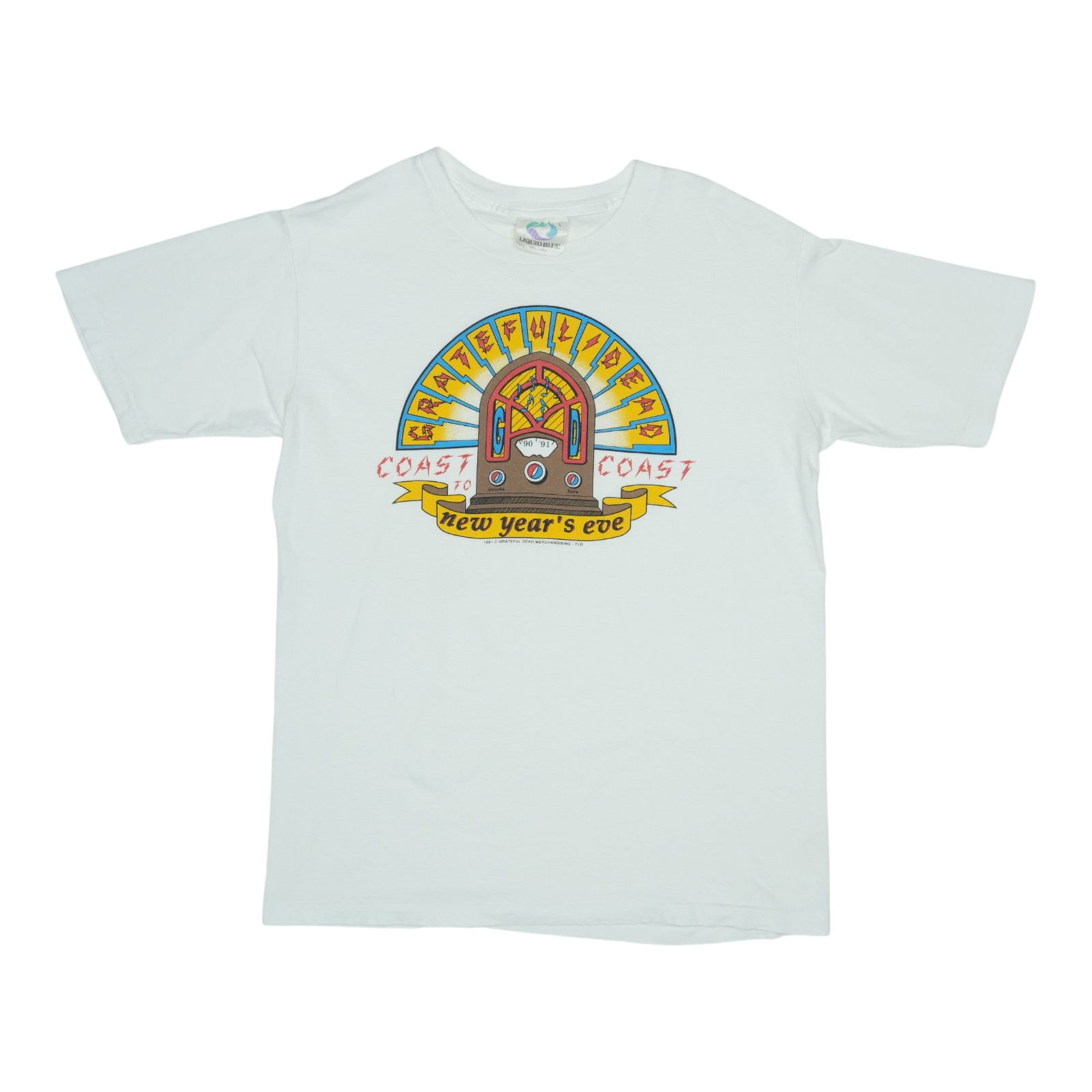 1991 Grateful Dead New Year's Eve Vintage Concert Shirt White (1 of 5)