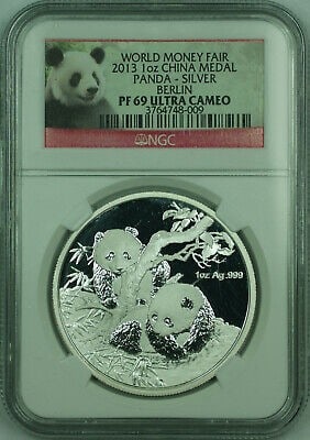 2013 China Silver Proof Medal NGC PF-69 UC World Money Fair Berlin (1 of 5)