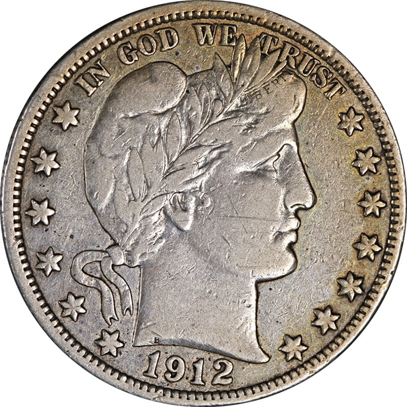 1912-S Barber Half Dollar Choice VF/XF Silver Coin Strong Strike: 1912-S Barber Half Dollar Choice VF/XF Silver Coin Strong Strike This 1912-S Barber Half Dollar showcases impressive eye appeal and a strong strike, making it a remarkable addition to any collection.
