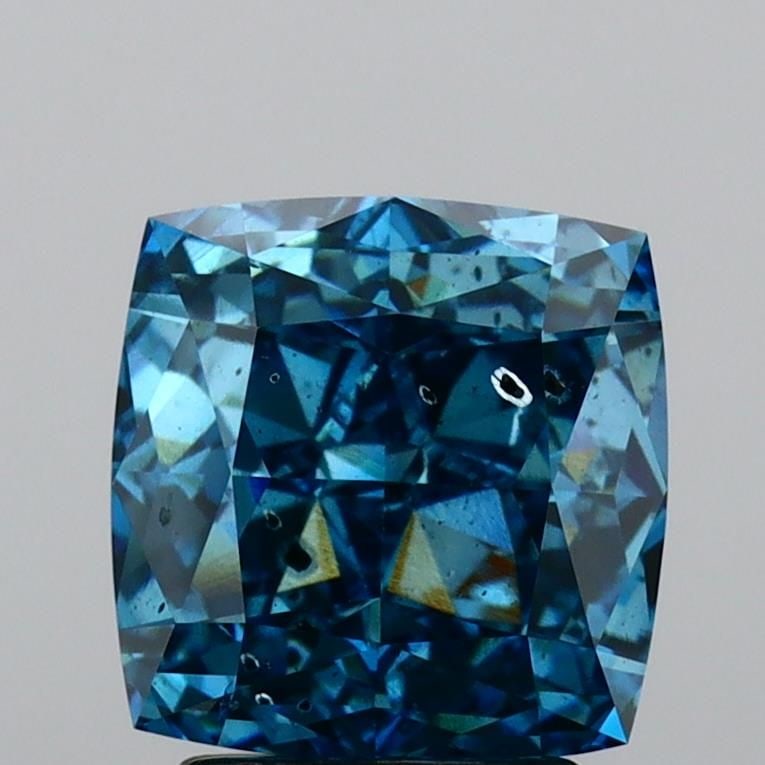 Loose Diamond - CUSHION BRILLIANT 4.06ct Fancy Vivid Blue SI2 (1 of 1)