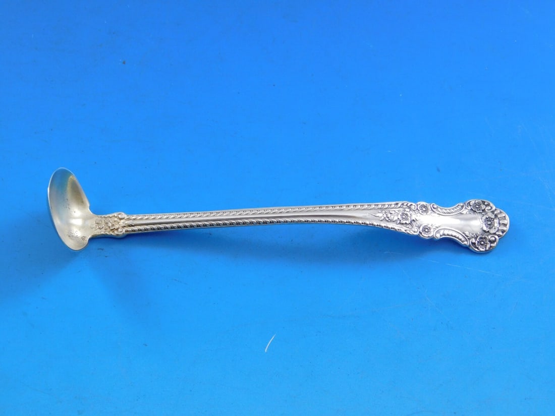 Gorham Cambridge Sterling Silver Mustard Ladle Gold Washed 4 5/8 inches: Gorham Cambridge Sterling Silver Mustard Ladle Gold Washed 4 5/8 inches This exquisite mustard ladle from the Cambridge pattern by Gorham is crafted from sterling silver and features a lightly gold-wa