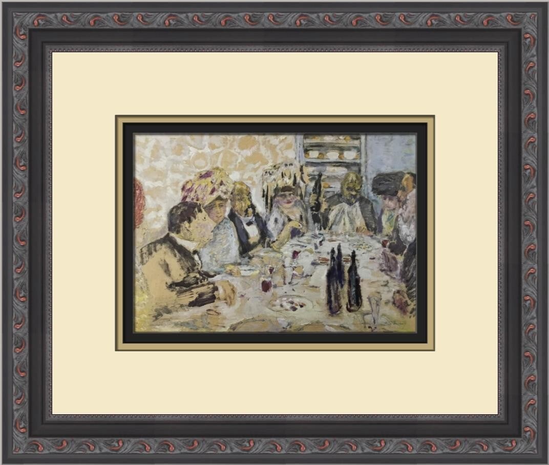 Dinner at Vollard's by Pierre Bonnard Custom Framed Print 11x13: Dinner at Vollard's by Pierre Bonnard Custom Framed Print 11x13 This stunning custom framed print titled "Dinner at Vollard's" by renowned artist Pierre Bonnard captures the essence of Impressionism a