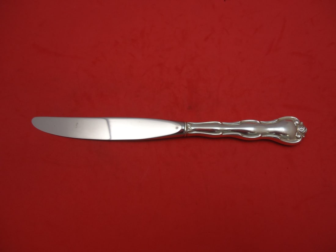 Gorham Rondo Sterling Silver Knife Modern Blade 8 7/8 Inches: Gorham Rondo Sterling Silver Knife Modern Blade 8 7/8 Inches This Rondo by Gorham regular knife features a sleek modern design, crafted from high-quality sterling silver with a durable stainless steel