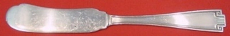 Gorham Etruscan Sterling Silver Butter Spreader 5 3/4 Inch: Gorham Etruscan Sterling Silver Butter Spreader 5 3/4 Inch Experience the elegance of the Etruscan pattern by Gorham with this sterling silver butter spreader. Crafted with a flat handle, this piece m