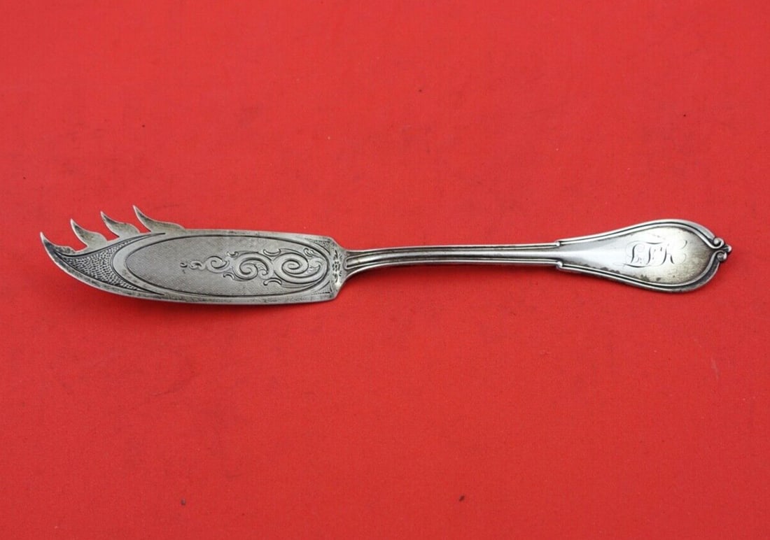 Gorham Cottage Sterling Silver Cheese Knife 7 3/8 Monogrammed: Gorham Cottage Sterling Silver Cheese Knife 7 3/8 Monogrammed This exquisite cheese knife is a stunning piece from Gorham's Cottage pattern, crafted from high-quality sterling silver. With a length of