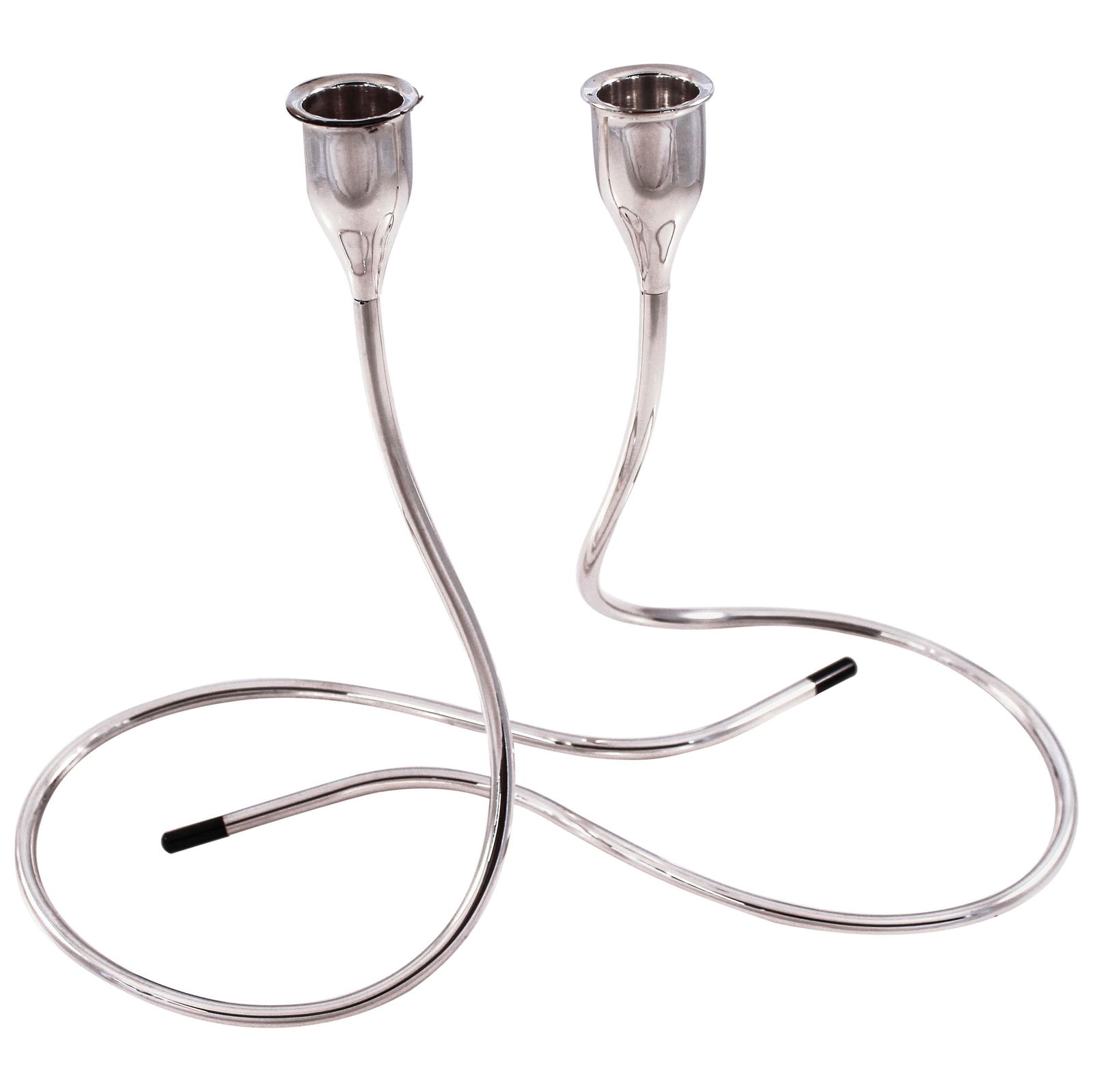 Mid-Century Modernist Sterling Silver Candlesticks Set of 2 by Marion Anderson Noyes: Mid-Century Modernist Sterling Silver Candlesticks Set of 2 by Marion Anderson Noyes Enhance your decor with this exquisite set of Mid-Century Modernist sterling silver candlesticks, expertly designed