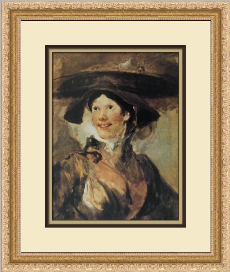 William Hogarth The Shrimp Girl Custom Framed Lithograph Art Print: William Hogarth The Shrimp Girl Custom Framed Lithograph Art Print This exquisite custom framed print titled "The Shrimp Girl" showcases the iconic work of artist William Hogarth. Measuring 17 in. hig