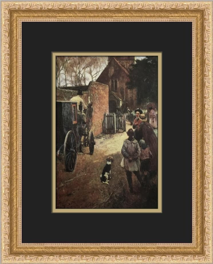 John White A Village Wedding Custom Framed Print 15x12 Expressionism: John White A Village Wedding Custom Framed Print 15x12 Expressionism This stunning custom framed print titled 'A Village Wedding' by artist John White captures the essence of expressionism and impress