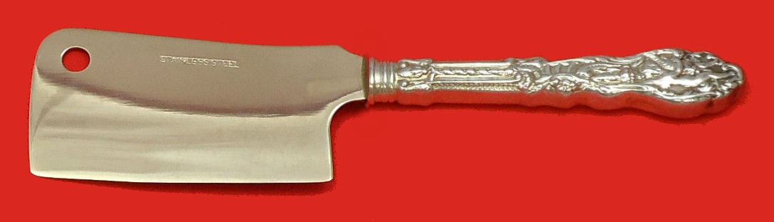 Gorham Versailles Sterling Silver Cheese Cleaver Custom Made 5.5 Inch: Gorham Versailles Sterling Silver Cheese Cleaver Custom Made 5.5 Inch This exquisite cheese cleaver is crafted from sterling silver, featuring a custom-made hollow handle and a durable stainless steel