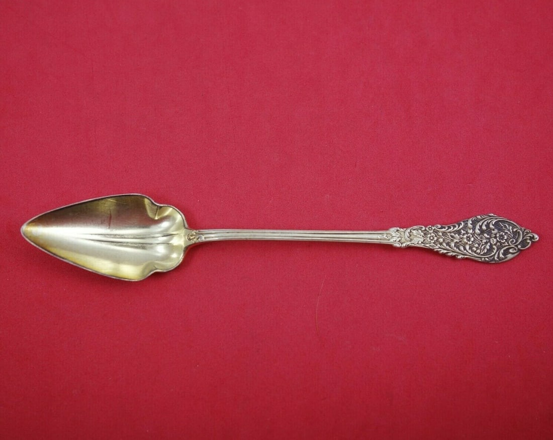 Dominick & Haff Trianon Sterling Silver Gold Washed Citrus Spoon 5 3/4" (1 of 2)