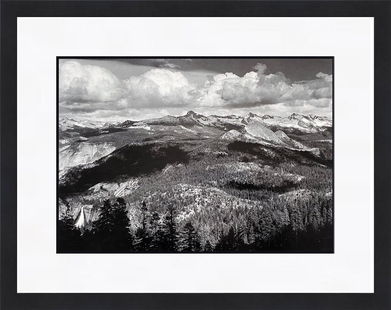 Ansel Adams High Sierra Washington Point Yosemite Framed Art Print: Ansel Adams High Sierra Washington Point Yosemite Framed Art Print Experience the beauty of Ansel Adams' iconic work with this custom framed print titled "High Sierra Washington Point Yosemite CA." Pe
