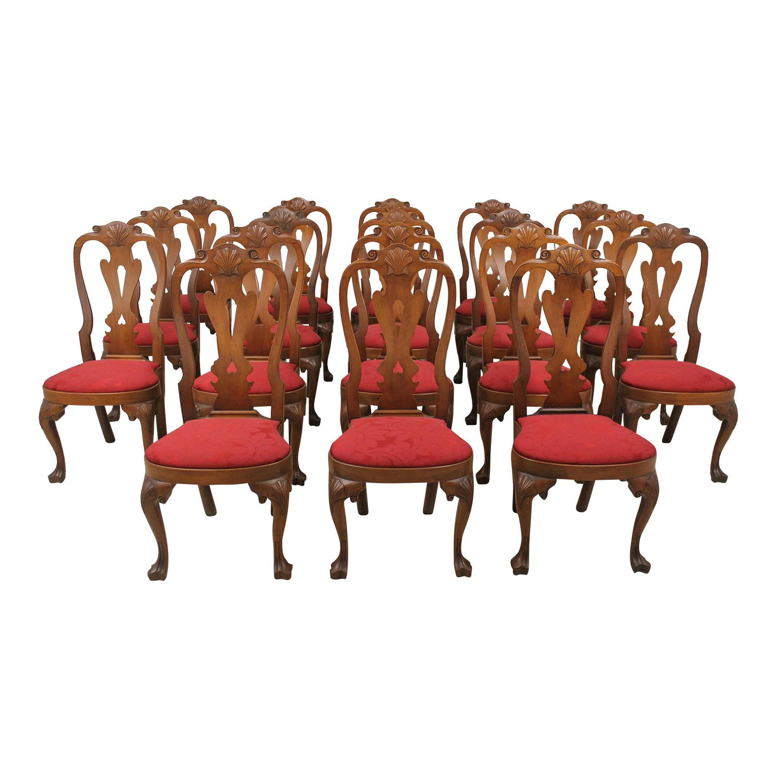 18 Kittinger CW-146 Colonial Williamsburg Dining Chairs from Barron Hilton Estate Set of 18: 18 Kittinger CW-146 Colonial Williamsburg Dining Chairs from Barron Hilton Estate Set of 18 Discover a remarkable set of 18 Kittinger CW-146 Colonial Williamsburg dining room chairs, a rare opportunit