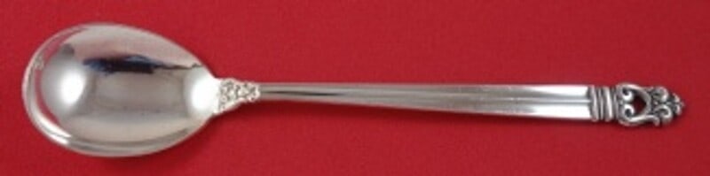 Royal Danish International Sterling Silver Olive Spoon Not Pierced 5 7/8" (1 of 2)