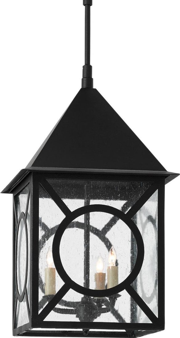 Currey Ripley Large Outdoor Lantern English Traditional Style: Currey Ripley Large Outdoor Lantern English Traditional Style Illuminate your outdoor spaces with the Ripley Large Lantern, where style meets durability. This exquisite outdoor lantern features a clas