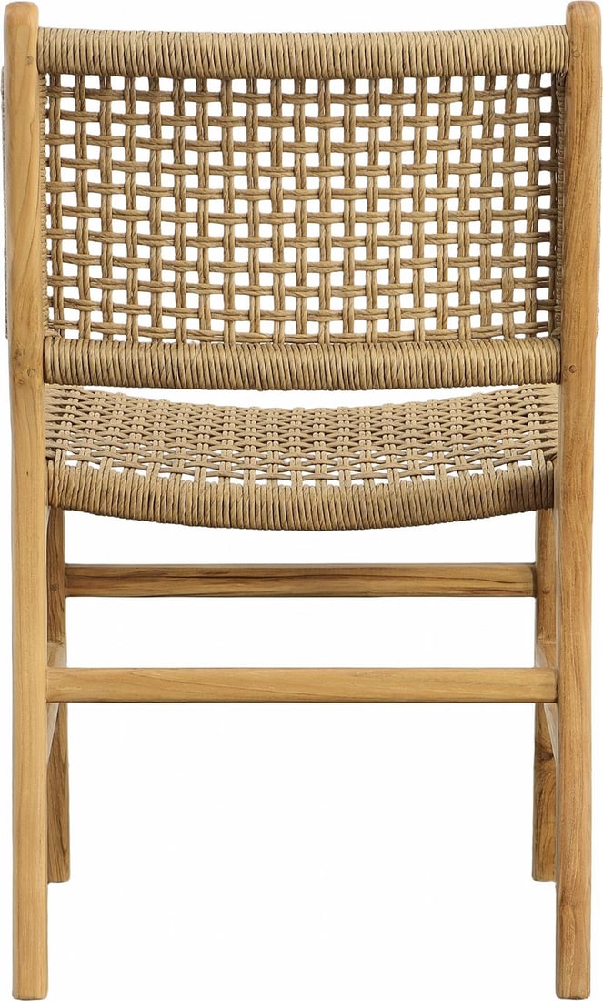 Dallas Outdoor Dining Chair Teak Wood and Wicker Design: Dallas Outdoor Dining Chair Teak Wood and Wicker Design Introducing the Dallas Dining Chair, a perfect blend of teak and synthetic wicker, designed for outdoor elegance and comfort. This chair feature