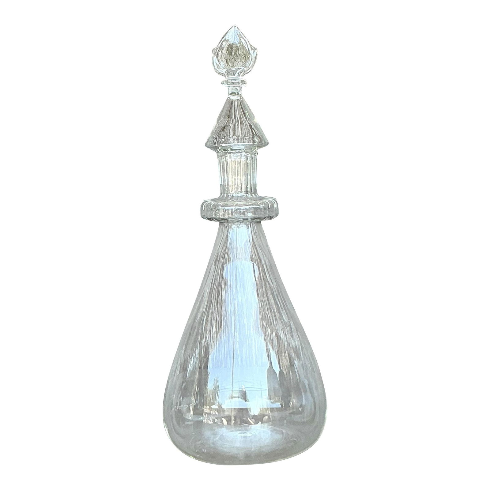 Vintage Regency Blown Glass Decanter with Intricate Stopper (1 of 10)