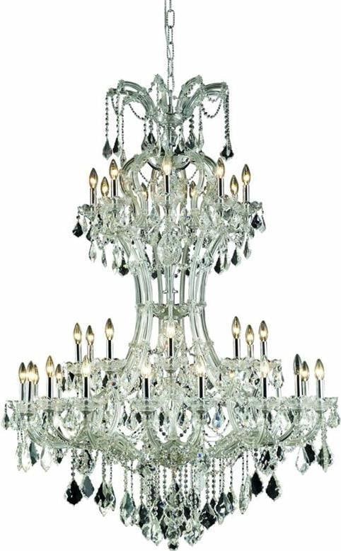 Elegant Lighting Maria Theresa Bowl Chandelier 64in Royal-Cut Crystal Rococo Style: Elegant Lighting Maria Theresa Bowl Chandelier 64in Royal-Cut Crystal Rococo Style Illuminate your space with the exquisite Splendid Maria Theresa Bowl Chandelier, a stunning example of Rococo style.