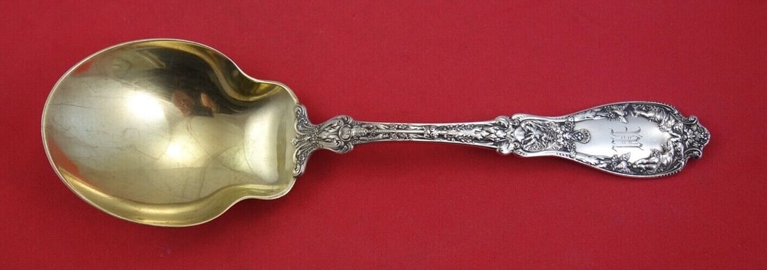 Gorham Paris Sterling Silver Salad Serving Spoon Gold Wash 8 3/4 in: Gorham Paris Sterling Silver Salad Serving Spoon Gold Wash 8 3/4 in This exquisite salad serving spoon from the Paris pattern by Gorham is crafted from high-quality sterling silver and features a gold
