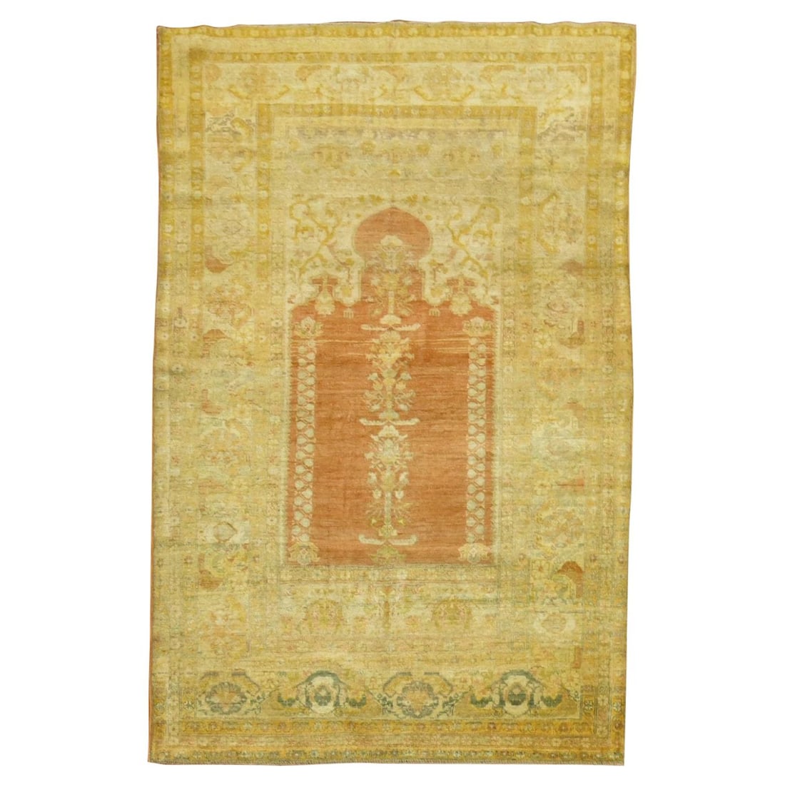 Antique 19th Century Turkish Sivas Prayer Rug Hand-Knotted Wool: Antique 19th Century Turkish Sivas Prayer Rug Hand-Knotted Wool This exquisite late 19th century Turkish Sivas rug is a true treasure for collectors and connoisseurs. Hand-knotted from high-quality wo