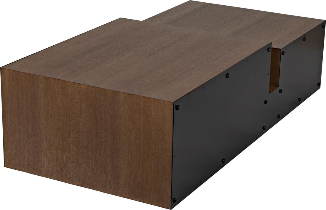 Nido Industrial Style Black Steel Coffee Table by Noir: Nido Industrial Style Black Steel Coffee Table by Noir Introducing the Nido Black Metal Coffee Table, a perfect blend of style and durability. This industrial-style coffee table features a robust cons