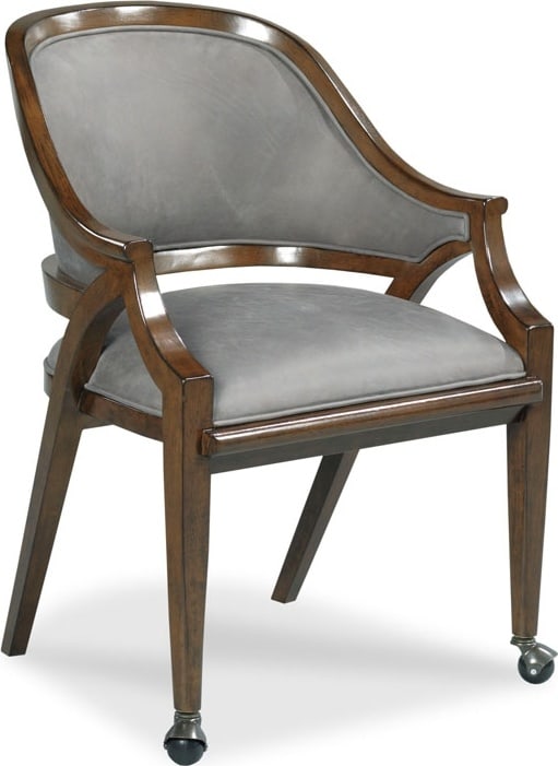 Woodbridge Belmont Chair Mink Finish Teak Rattan with Casters (1 of 5)