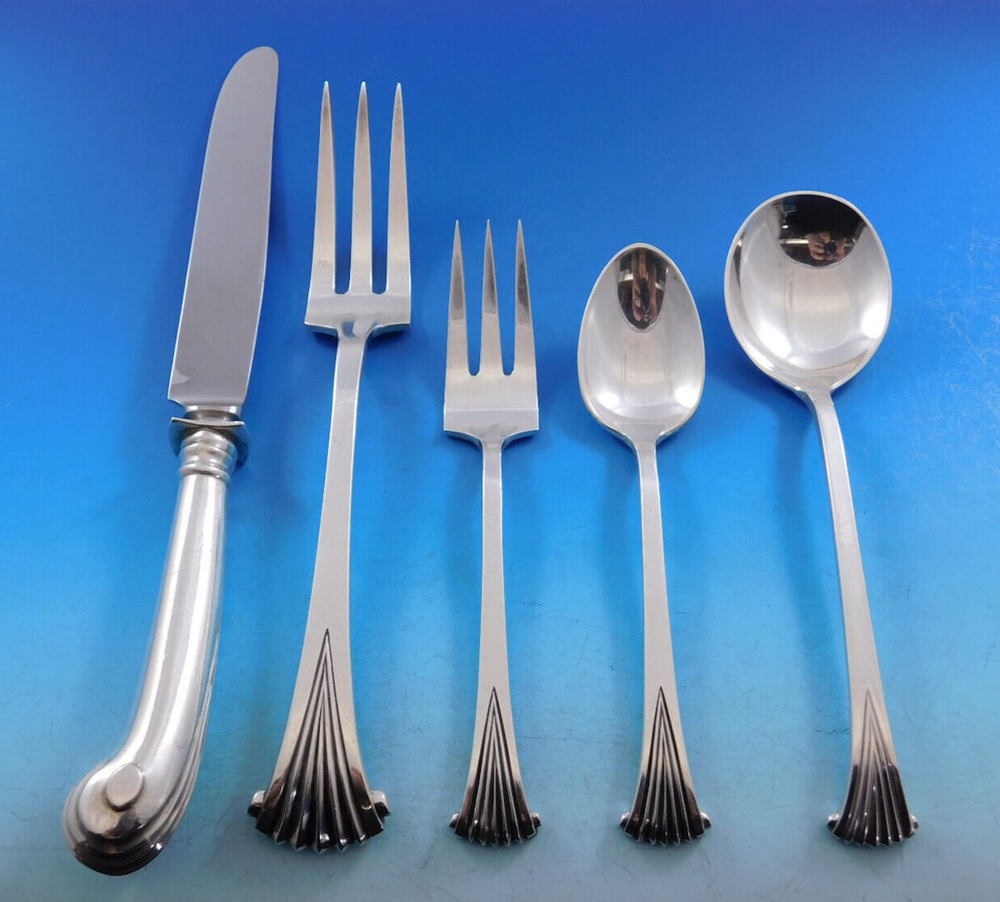 Tuttle Onslow Sterling Silver Flatware Set for 12 66 Pcs Vintage (1 of 8)