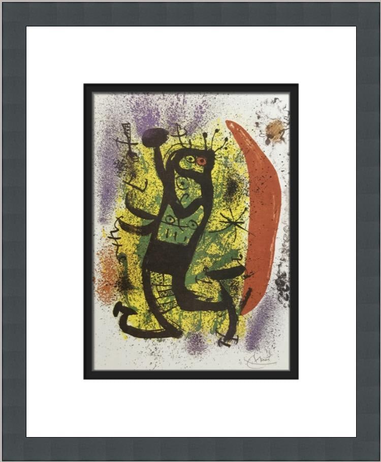 Joan Miro Art of Research Custom Framed Lithograph Print (1 of 2)