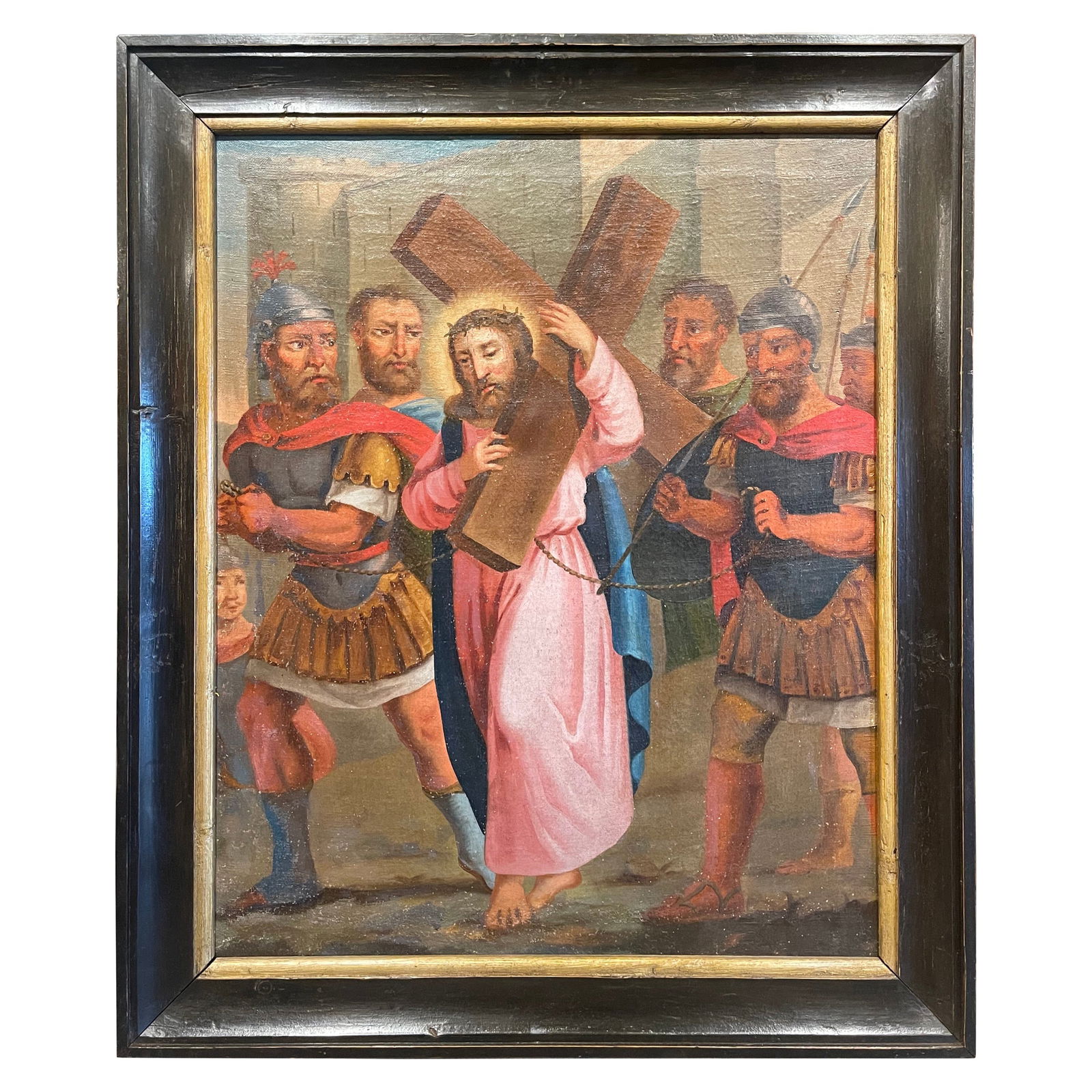 18th Century French Oil Painting The Second Station of the Cross (1 of 9)