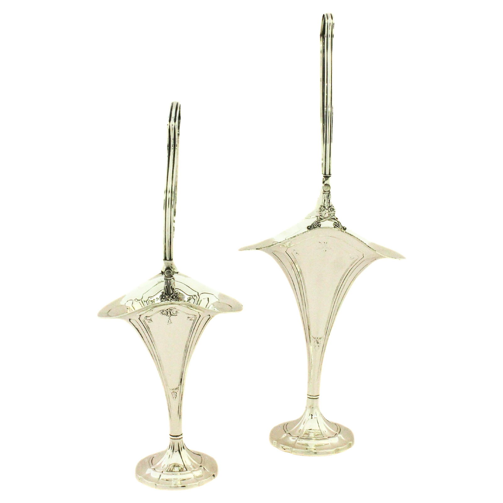 Webster Sterling Silver Pair of 1930s Handled Vases (1 of 7)