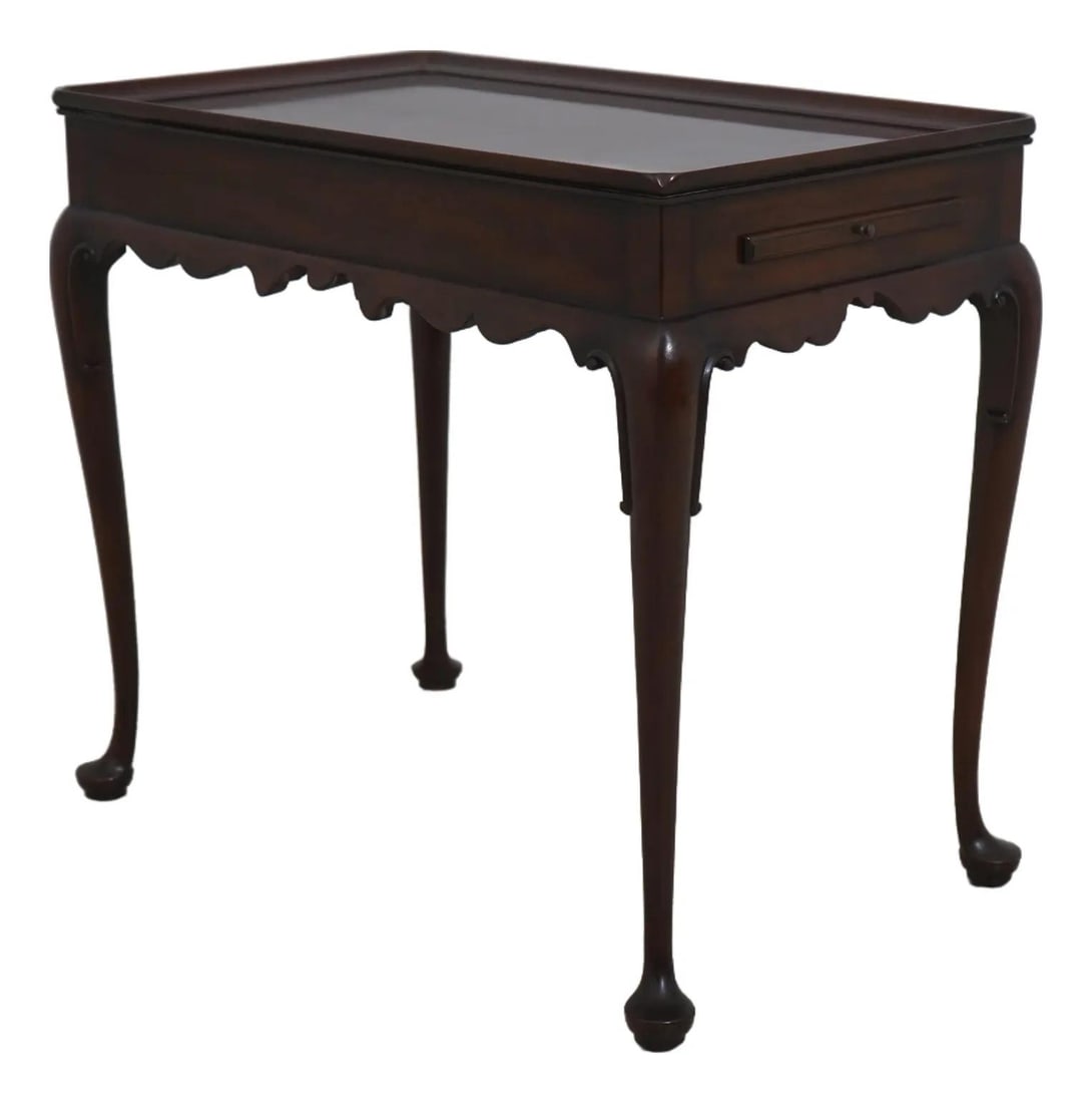 Kittinger CW-8 Mahogany Tea Table Colonial Williamsburg Design: Kittinger CW-8 Mahogany Tea Table Colonial Williamsburg Design This exquisite Colonial Williamsburg CW-8 tea table showcases the timeless elegance of American craftsmanship, dating back approximately