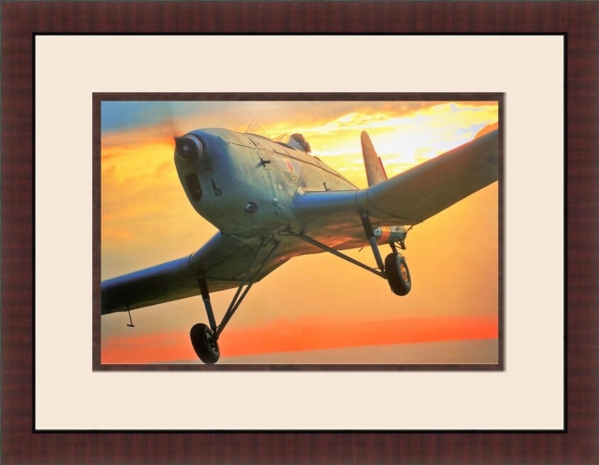Klemm KL-35D Custom Framed Military Aviation Print 18 x 23 (1 of 2)