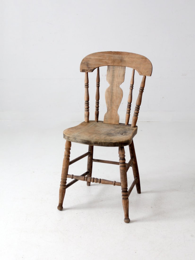 Rustic Antique Windsor Chair by Thomas Blake 1800s (1 of 11)