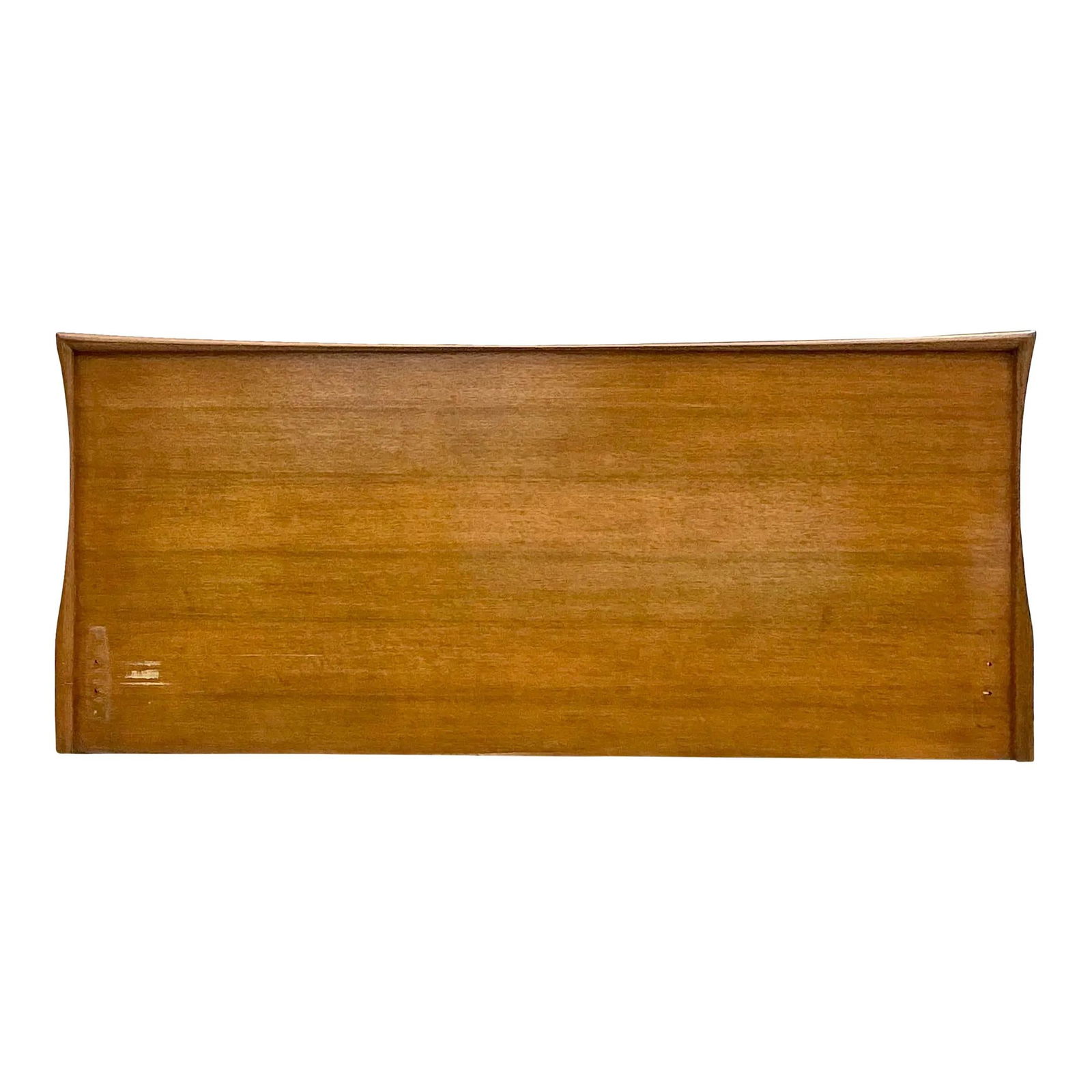 Vintage MCM King Headboard Camel Wood with Plank Design: Vintage MCM King Headboard Camel Wood with Plank Design Enhance your bedroom decor with this Vintage MCM Plank King Headboard. Designed for American-style interiors, this mid-century modern headboard