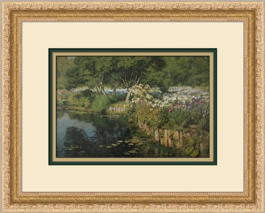 Gaines Ruger Donoho Woodhouse Water Garden Custom Framed Print 12x14 (1 of 2)