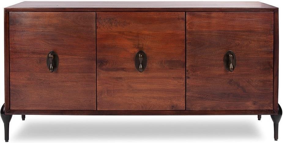 Howard Elliott Westchester Mango Wood Bronze Sideboard 3 Door: Howard Elliott Westchester Mango Wood Bronze Sideboard 3 Door Discover this stunning Elegant Mango Wood and Bronze Sideboard, designed in a transitional style to elevate your space. This sideboard fea