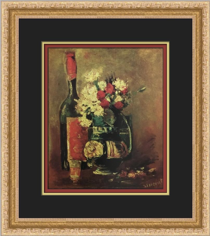 Vincent Van Gogh Natura Morta Con Vaso Di Fiori Custom Framed Art Print: Vincent Van Gogh Natura Morta Con Vaso Di Fiori Custom Framed Art Print This captivating custom framed print, titled "NATURA MORTA CON VASO DI FIORI," showcases the artistic brilliance of Vincent van