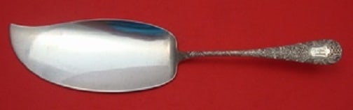 Whiting Antique Chased Sterling Silver Fish Server 9 7/8 inches: Whiting Antique Chased Sterling Silver Fish Server 9 7/8 inches This exquisite antique fish server, crafted by Whiting, showcases a stunning chased design that exemplifies the artistry of the late 19t