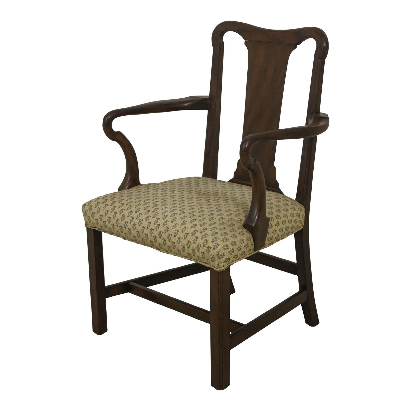 Kittinger Colonial Williamsburg Mahogany Armchair Queen Anne Style: Kittinger Colonial Williamsburg Mahogany Armchair Queen Anne Style This Kittinger Colonial Williamsburg armchair is a stunning piece that showcases high-quality craftsmanship. Designed in the Queen An