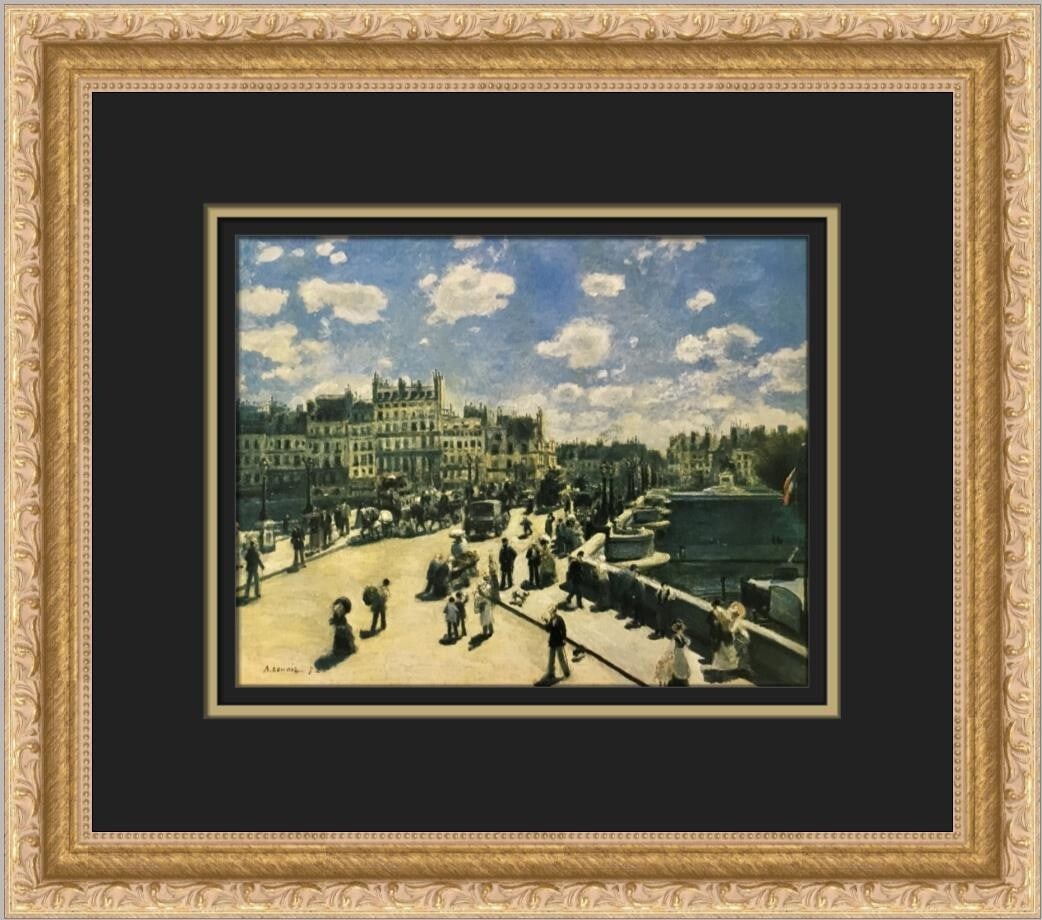 Pierre-Auguste Renoir Pont Neuf Paris Framed Print 12x14 Impressionism: Pierre-Auguste Renoir Pont Neuf Paris Framed Print 12x14 Impressionism This exquisite custom-framed print of Pierre-Auguste Renoir's "Pont Neuf Paris" captures the essence of Impressionism. Created as